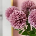 thumbnail image 3 of 12pcs Artificial Chrysanthemum Ball Flowers Fake Purple Flowers Silk Hydrangea Bridal Wedding Bouquet for Home Garden Party Office Kitchen House Decoration, 3 of 8