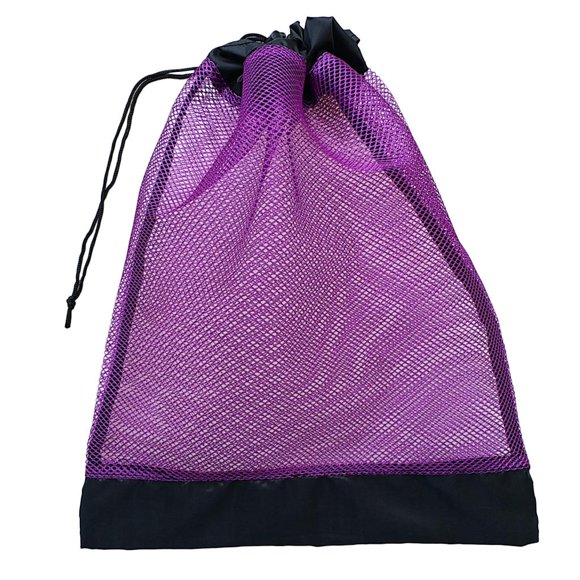 Bolsa de red U0026 cordón para accesorios de equipo deportivo de buceo y snorkel Púrpura