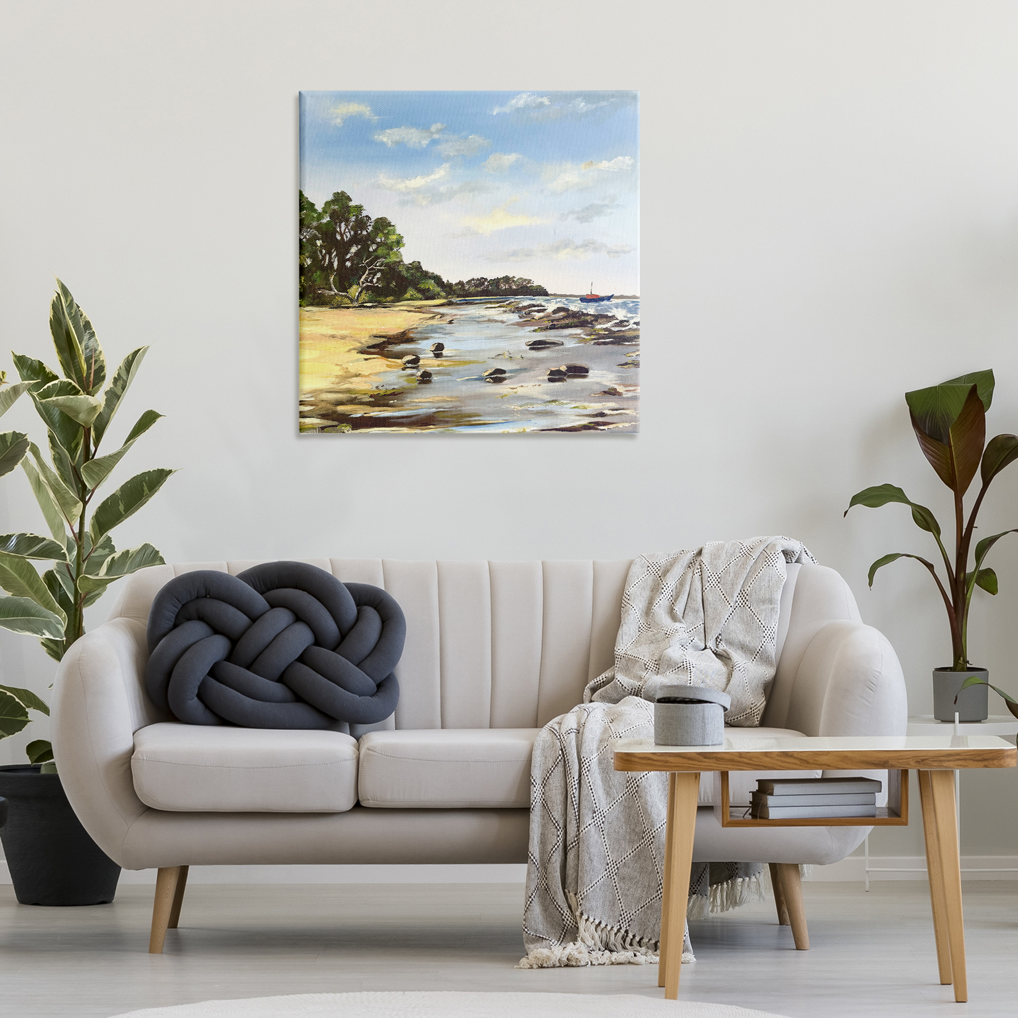 Low Tide Seascape Canvas Wall Art, design by Patricia Reynolds