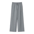 thumbnail image 7 of DailyTrove Ladies Elastic Waist Flowy Wide Leg Pants Lightweight Loose Full Length Summer Casual Walking Pants, 7 of 7
