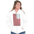 thumbnail image 5 of USA American Flag Distressed Stencil Zip Up Hoodie Men's Women's Brisco Brands M, 5 of 6