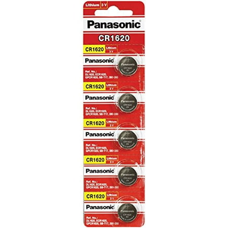 Panasonic CR1620 3 Volt Lithium Coin Battery (5
