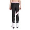 thumbnail image 2 of Sholeno Kids Girls Figure Skating Pants High Waist Ice Skating Leggings Gym Yoga Slim Fit Bottoms Pink 8, 2 of 6