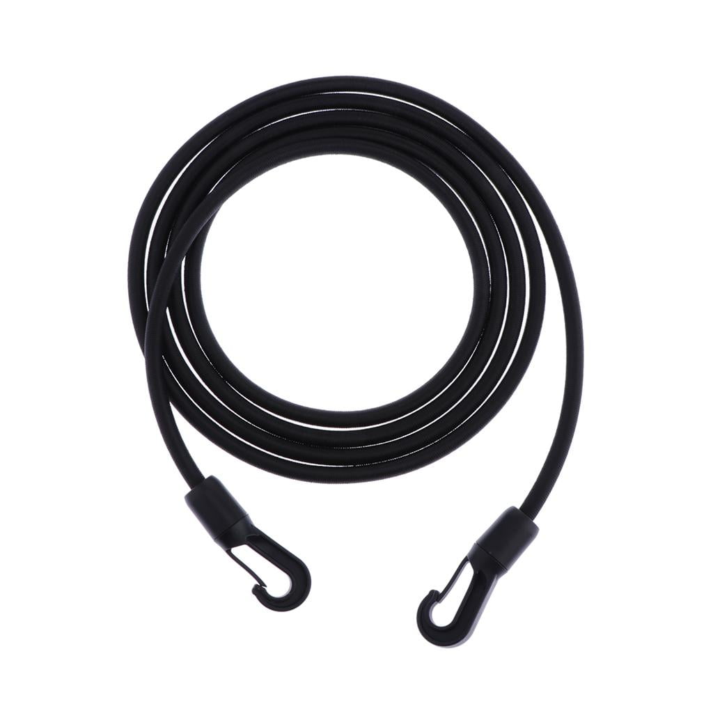 harayaa Fityle 3pcs 8mm Heavy Duty Rubber Bungee Cord Rope Elastic Lanyard with Hooks