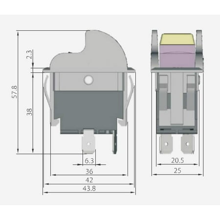 Hqrp On Off Toggle Switch For Rockwell Hitachi Reliant Performax Dayton Jet Craftsman Or90037 Or9oo37 0r90037 Power Tools Planer Band Saw Drill