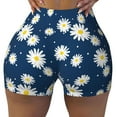 thumbnail image 2 of Lsque Daisies Flowers Pattern High Waisted Biker Shorts for Women-Tummy Control Fitness Athletic Workout Running Yoga Gym Shorts,Moisture-Wicking-XX-Large, 2 of 9