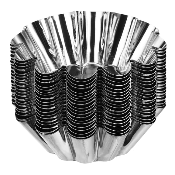 30pcs Cupcake Mold, Stainless Steel Mini Cupcake Cake Pans Baking Tool for Mini Cake, 2.9 x 1 inch