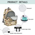 thumbnail image 4 of Mushroom and Leaf Beige Pattern Cute School Backpack with Padded Back and Adjustable Shoulder Straps 13.4"x11"x4.7", 4 of 5