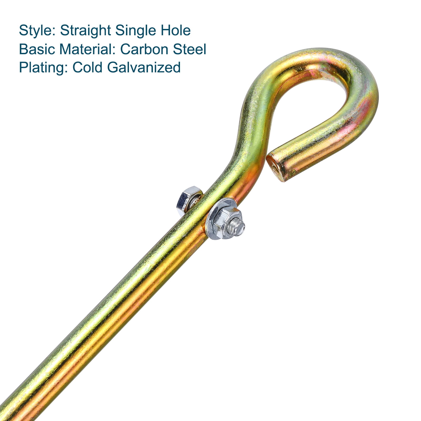 2 Pcs Ground Rod Colored Zinc Galvanized Grounding Pin 1.44ft for Antenna Satellite Dish Electric Fence Use