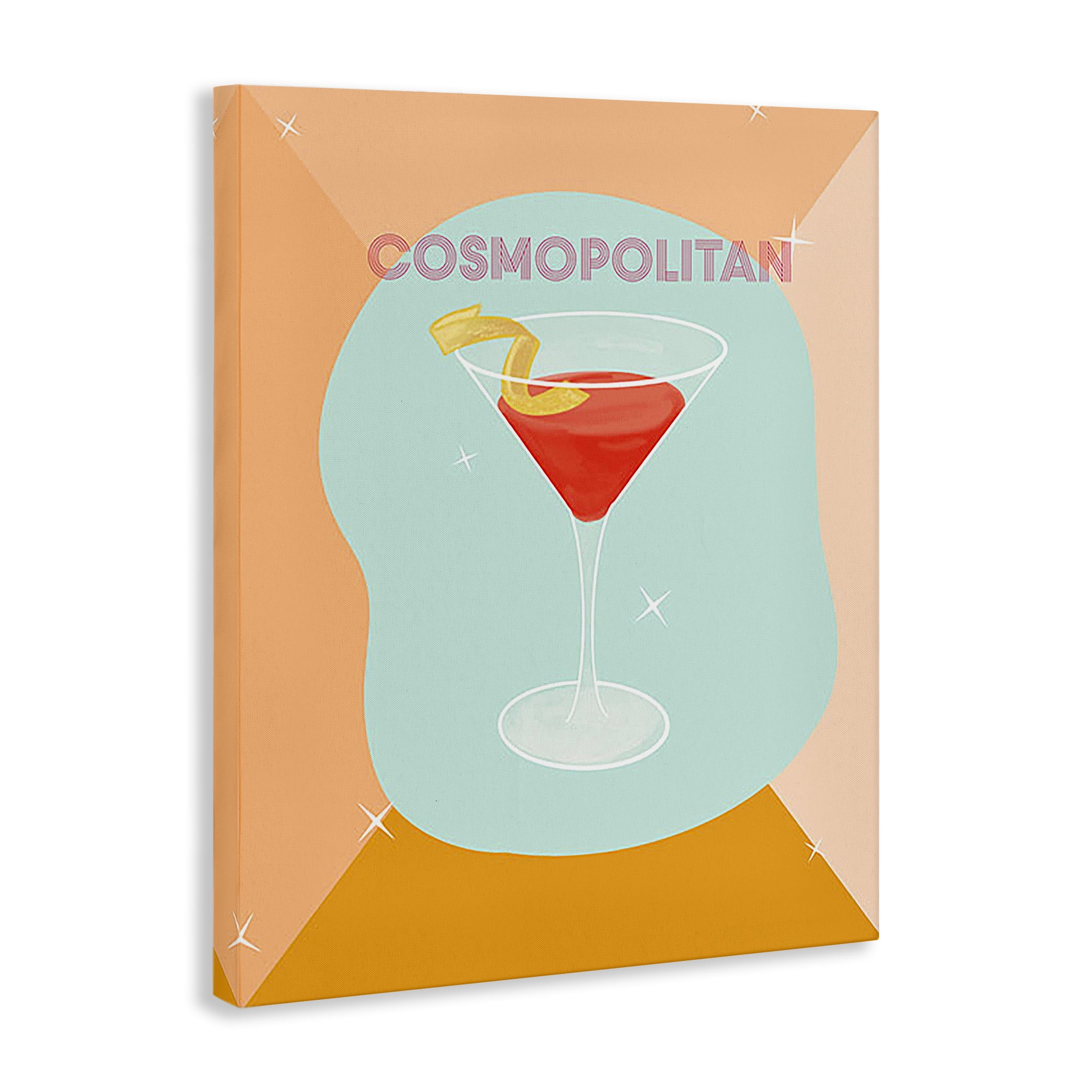 Stupell Industries Modern Cosmopolitan Drink Food & Beverage Painting Wrapped Canvas Art Print Wall Art, 30 x 40