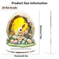 thumbnail image 3 of HmNPlay Easter Bunny Egg 3D Acrylic Desktop Ornament - Kids Safe Home Decor with Non Slip Base, Spring Tabletop Display for Gift Basket & Holiday Decorating (Ready to Gift)​, 3 of 9