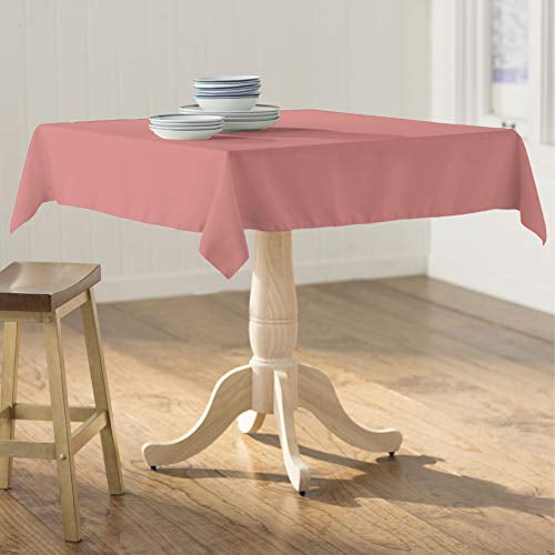 La Linen Square Tablecloth 58 X Inch Table Cloth For 36 In Washable Polyester Great Intimate Dinners Parties Holiday Dinner Wedding More Dusty Rose La Linen Square Tablecloth 58 X, What Size Tablecloth For 8 Seater Square Table