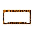 thumbnail image 1 of CafePress - Tiger Print License Plate Holder - Aluminum License Plate Frame, License Tag Holder, 1 of 1