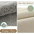 thumbnail image 2 of GHOUSE Grey Fluffy Shag Rug Small 3 ft Round Area Rugs for Bedroom, 2 of 7
