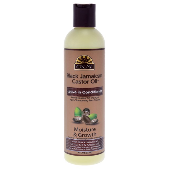 Acondicionador sin enjuague Okay con aceite de ricino jamaicano negro 8 oz