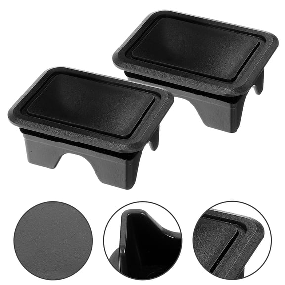 QIFULL 2 Pairs Bed Rail Stake Pocket Covers Plastic Black Truck Replacement Parts Compatible with 2019-2021 Models