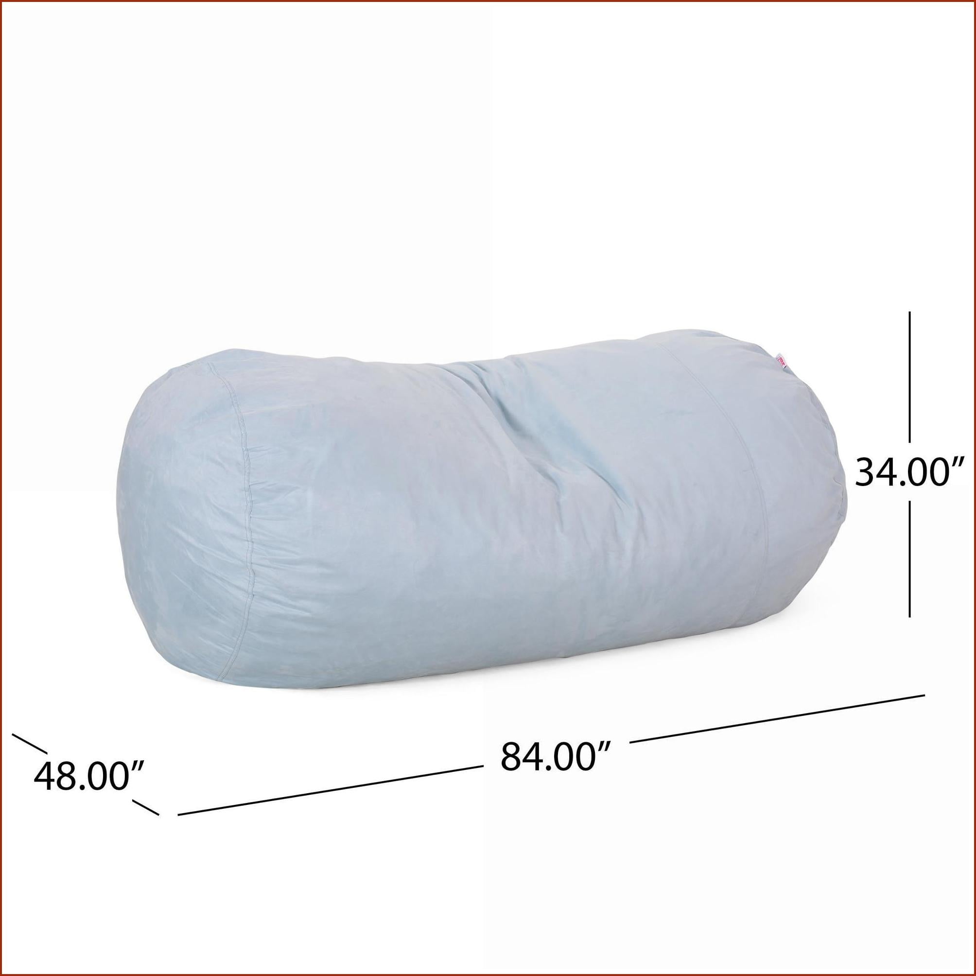 Aruba 8-Foot Cylindrical Bean Bag Chair for Adults | Microfiber | Seafoam
