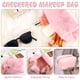 thumbnail image 3 of Bolsa de maquillaje para mujer, bolsa de viaje mediana para cosméticos, bonita bolsa de maquillaje de felpa rosa para monedero, organizador de artículos de tocador con cremallera, 3 of 5