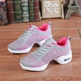 thumbnail image 3 of Women's Jazz Shoes Dance Trainers Lace Up Cushion Breathable Ladies Split Sole Dance Sneakers Platform Shoes, 3 of 11