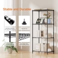 thumbnail image 3 of IZEUK 4-Tier Metal Shelving Unit for Home Garage, Heavy Duty Utility Rack, 1000 lbs Capacity, 23.6" W x 13.7" D x 53.4" H, Black, 3 of 9