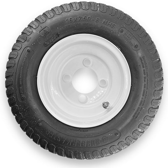 RubberMaster 16x7.50-8 4 Ply S-Turf Tire and 4 on 4 Stamped