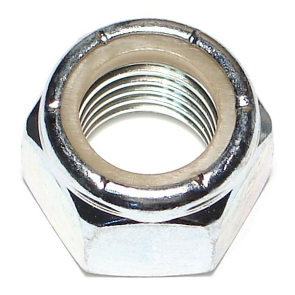 1"-8 Zinc Plated Grade 2 Nylon Insert Lock Nuts LNS-404 (10 pcs)