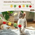thumbnail image 2 of Uxcell Bite Resistant Catnip Playing, Durable and Interesting, Simulated Persimmon Cat Teeth Chew Playing Catnip Filled (3 Color, 3 Pcs), Intended for Bedroom / Balcony (45 x 5cm), 2 of 7