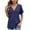 Navy, variant on Wdfiry Summer Short Sleeve T-Shirts for Women Fashion Loose Casual V Neck Solid T Shirt Tunic Tops for Women