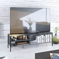 thumbnail image 1 of Mueble para Tv 65' − Praga Mueble Para Tv de 55 Pulgadas Organizador Multiusos Credenza Librero Estante Organizador de 3 Espacios Gris oscuro y claro Playcon, 1 of 9