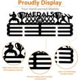 thumbnail image 5 of Taekwondo Medal Holder Display Hanger for DIY Taekwondo Competition with Trophy Rack Frame Wall Mount Medal Hanger for DIY Race Medals Trophies Over 60 Medals, 5 of 6