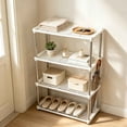 thumbnail image 7 of Storage Rack Floor Standing Shelf, Multi-Tier Organizer for Kitchen Pantry Bathroom Office, Space Saving Shelving Unit with Sturdy Construction for Home Organization, 7 of 7