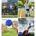 thumbnail image 3 of Barocity Soccer Ball - Premium Boys and Girls Official Match Ball with Cool Reflective Rainbow Hex Pattern, Durable, Indoor, Outdoor, Training, Practice, Playtime and Games - Iridescent Blue Size 5, 3 of 7