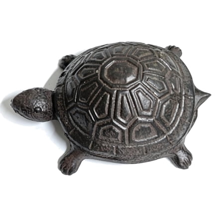 Cast Iron Turtle Key Hider Weatherproof Outdoor Hidden Key Box for Garden Yard Patio
