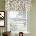 thumbnail image 3 of 2 Pack Valances for Window, Teal Orange Eucalyptus Short Curtains for Kitchen Bedroom Living Room, Spring Botanical Leaves Rod Pocket Small Window Treatment Valance Drapes 42 x 18 Inch, 3 of 8