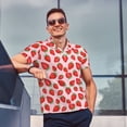 thumbnail image 5 of Daiia Strawberries Pattern Men’s Polo Shirts,Solid Deck Shirt,Classic Fit, Breathable Cotton Polo for Casual and Sport Wear-3X-Large, 5 of 7