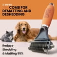 thumbnail image 2 of 2-in-1 Dematting Comb For Dogs  Pet Rake Double-sided Dog Brush Shedding Deshedding Cats Undercoat Mat Tool Long Haired Matting Hair, 2 of 8