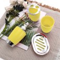 thumbnail image 6 of Unique Bargains 1 Set Elegant Soap Pump Dispenser Toothbrush Holder and Soap Dish Set for Bathroom for Laundry Rooms Yellow, 6 of 6