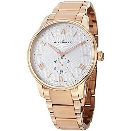 Alexander A102B-04 Statesman Regalia Men's Analog Rose Gold Plated Swiss Watch