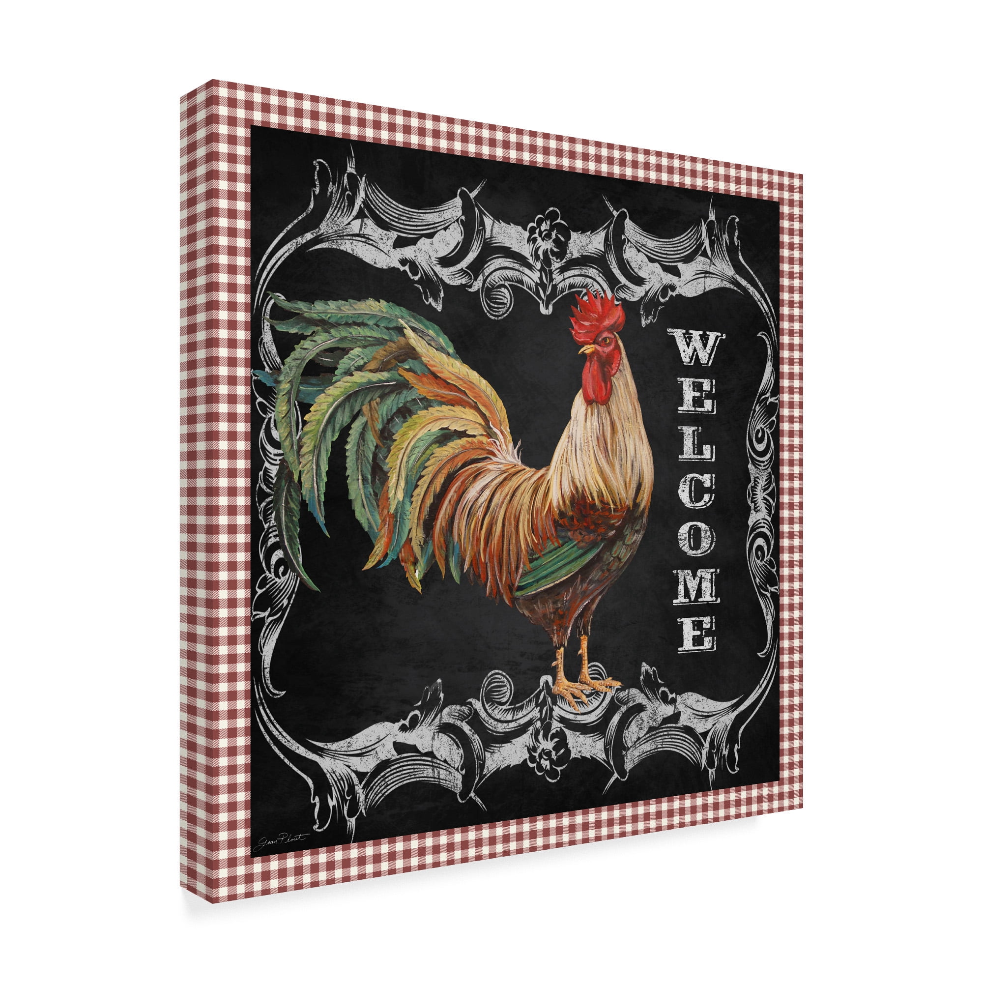 Trademark Fine Art 'Welcome Rooster 7' Canvas Art by Jean Plout