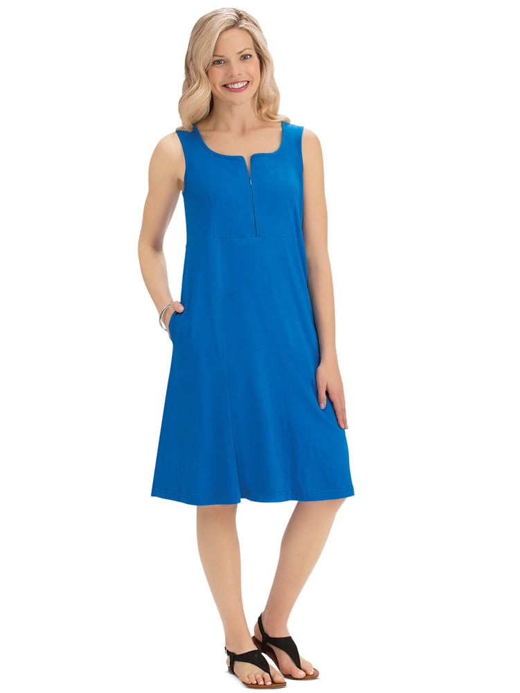 jersey knit dress with pockets