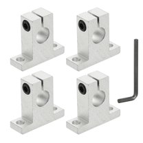 Uxcell Aluminum Linear Rod Rail Shaft Support, Linear Rail Mounting Bracket Motion Rod Clamping Guide Support for 3D Printer 12mm
