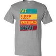thumbnail image 3 of Inktastic Wakeboarding Eat Sleep Wakeboard Repeat T-Shirt, 3 of 5