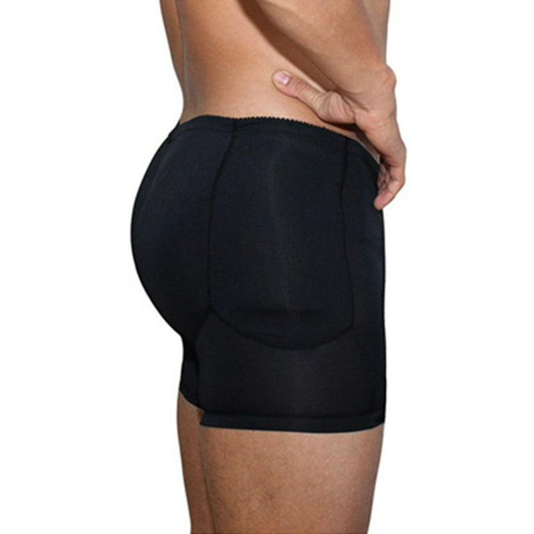 Fullness Men Boxer Padded Butt Booster Enhancer Flat Stomach Shapewear  Underwear 