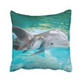 thumbnail image 1 of RYLABLUE Decorative Dolphins Theme Funny Soft Pillowcase Size 18x18 inches Two Side, 1 of 1