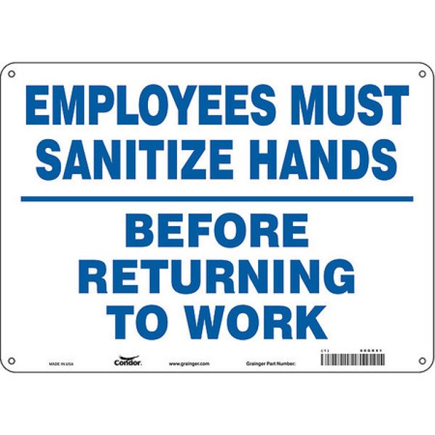 Condor 60gk61 Safety Sign 10 In Height 14 In Width Aluminum English Walmart Com Walmart Com