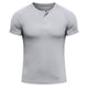 thumbnail image 4 of Ceisia Men's Slim Fit Short Sleeve Henley T-Shirt Ribbed Texture Spring Summer Shirt Gift, 4 of 6
