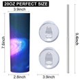 thumbnail image 3 of Galaxy 20oz Stainless Steel Skinny Tumbler – Vacuum Insulated Slim Travel Cup with Lid & Stainless Steel Straw, 360° Full Wrap Printed Tumbler for Home, Office & Outdoor Use, Starry, 3 of 6