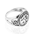 thumbnail image 2 of Universal Harmony Symbol Aum or Ohm .925 Sterling Silver Ring-12, 2 of 5