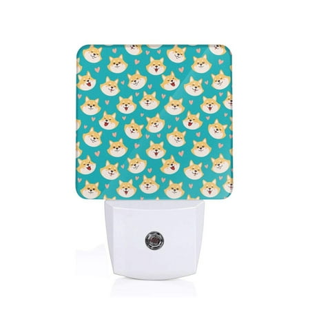 

Naloa Cute Shiba1 Night Lights Plug into Wall Dusk to Dawn Sensor Warm White Led Night Light 0.5W Nightlight suit for Adults Bedroom Bathroom Hallway Kitchen