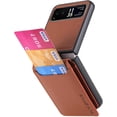 thumbnail image 4 of Compatible for Motorola Razr 2023 Case Wallet with Card Holder,Luxury PU Leather Protective Phone Case Woman Man Kickstand Full Coverage Pocket Ring Case for Motorola Razr 2023,Moto Razr 40 Brown, 4 of 13